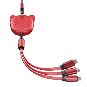 Mua Cáp sạc nhanh đa năng cuộn rút 3 trong 1 NQS01 tích hợp 3 đầu kết nối (Android  iOS  Type C)