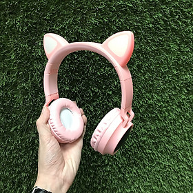 Mua Tai nghe mèo headphone đàm thoại 2 chiều không dây chụp tai bluetooth có đèn âm bass tốt
