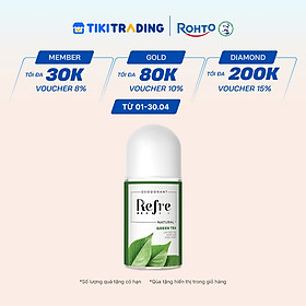 Lăn khử mùi chiết xuất thiên nhiên Refre Natural Green Tea Hương Trà Xanh 40ml