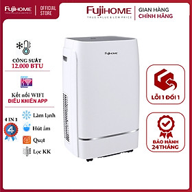 Mua Máy lạnh di động 12.000 BTU FUJIHOME PAC12  máy lạnh đứng di động mini kết nối Wifi điều khiển qua App  4 chức năng  làm lanh  hút ẩm  lọc không khí  quạt - Hàng chính hãng