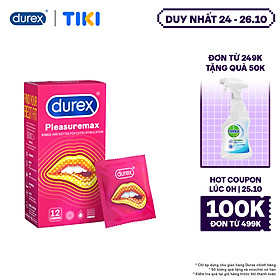 Bao cao su Durex Pleasuremax Hộp 12 Bao