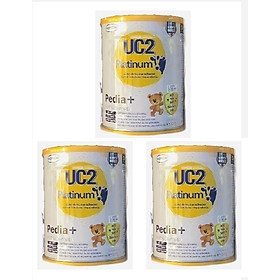 Combo 3 lonSữa bột UC2 Platinum Pedia+ lon 800g (giúp bé cải thiện tình trạng biếng ăn, dành cho trẻ từ 1 tuổi trở lên)