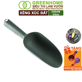 Xẻng Xúc Đất Greenhome, D25cm, Dụng Cụ Làm Vườn ,Chất Liệu Nhựa, Siêu Bền, Dễ Vệ Sinh, Có Chia Vạch Tiện Lợi