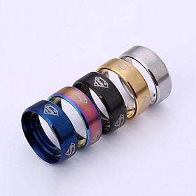 Nhẫn inox siêu nhân to 8mm đủ màu phong cách cá tính thời trang hàn quốc