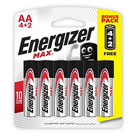 Pin Max 4 + 2 Viên Energizer E91 BP4+2 AA