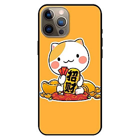 Ốp lưng dành cho Iphone 12 Promax mẫu Mèo Và Thỏi Vàng