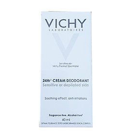 Kem khử mùi, dưỡng mịn da Vichy 24-Hour Deodorant Cream cho da nhạy cảm (30mL)