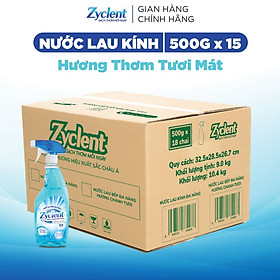 Thùng Nước Lau Kính Đa Năng ZYCLENT - (500G x 15 CHAI)