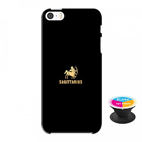 Ốp lưng nhựa dẻo dành cho iPhone 5S tặng popsocket in logo iCase - in hình Sagitaurius