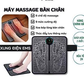 Hình ảnh Máy Massage Chân EMS Giúp Lưu Thông Khí Huyết, Thảm massage chân trị liệu đau mỏi bằng xung điện bảo hành 1 đổi 1 - MXC2