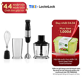 Máy xay cầm tay LocknLock - Hand Blender EJM559BLK (1000W) - Màu đen - Hàng chính hãng