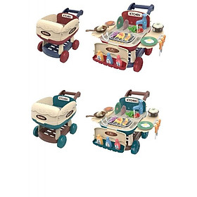 Đồ Chơi LITTLE STAR Xe Đẩy Thức Ăn Mini - Đỏ LLX0178043