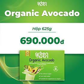Organic Avocado - Sữa Hạt Ngũ Cốc Có Chứa BCAAs Duy Trì Sức Khỏe Khối Cơ [Hộp giấy 625g]