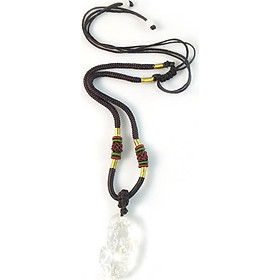 Dây chuyền tỳ hưu tài lộc thạch anh trắng ấn độ MS625