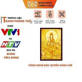 Đèn Hào Quang Phật In Tranh Trúc Chỉ ĐỨNG DECORNOW, Trang Trí Ban Thờ Cho Tượng Phật, Hào Quang Trúc Chỉ DCN-27