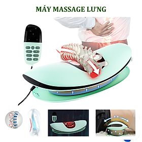 Máy massage lưng thông minh Lumbar Massager - Máy massage cột sống thắt lưng sạc pin chườm nóng, giảm đau lưng