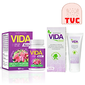 Mua Vida Nano - Hỗ trợ điều trị ngứa  viêm da cơ địa combo gồm viên uống + kem bôi