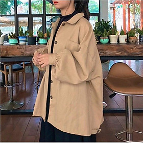 Áo khoác sơ mi quốc dân from rộng