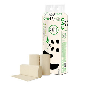 Bamboo π original bamboo pulp coreless paper natural no incense 70 grams 12 tablets installed 3 layers of health does not bleach colorless core tissue paper