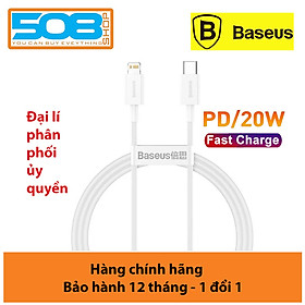 Cáp sạc nhanh siêu bền IP 20W Baseus Superior Series Fast Charging Data Cable Type-C to iP PD (480Mbps)-Hỗ trợ sạc nhanh PD 20W dành cho iPhone 12 / PD 18W dành cho iP11/ iP XS Max- Hàng chính hãng