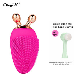 Máy rửa mặt CkeyiN nhiệt điện giúp làm săn chắc da có thể sạc lại