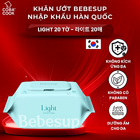 Khăn Ướt Bebesup Nhập Khẩu Hàn Quốc Light/ Zero/ Sensitive/ Primier Thương Hiệu Cao Cấp Mềm Mịn