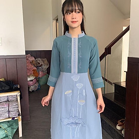 Đồ đi chùa , áo dài thời trang, đồ cao cấp , đũi thổ cẩm - 2