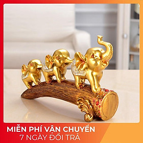 Mua Tượng decor 3 voi trên cây