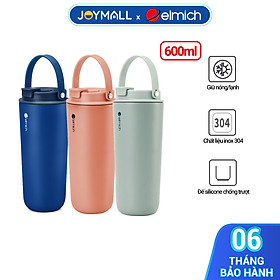 Mua Ly giữ nhiệt Elmich EL8312 600ml  Hàng chính hãng  có ống hút  quai xách  đế chống trượt - JoyMall