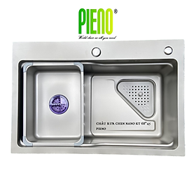 Mua Chậu rửa chén PIENO 1 hố inox kích thước 68x45 full phụ kiện. Sơn tĩnh điện công nghệ nano