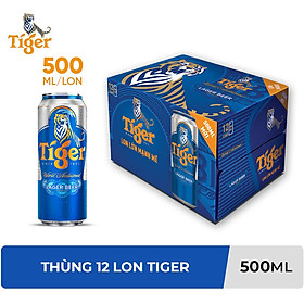 Hình ảnh Thùng 12 Lon Bia Tiger 500ml/Lon