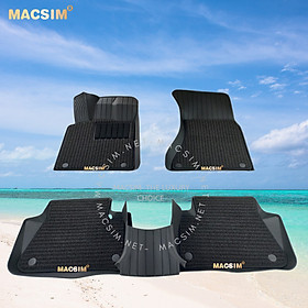 Thảm lót sàn 2 lớp xe ô tô Porsche Macan 2013- 2022 Nhãn hiệu Macsim 3W chất liệu nhựa TPE đúc khuôn cao cấp - màu đen