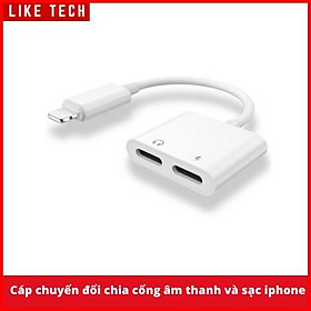 Mua Cáp chuyển đổi  iphone - Jack chuyển đổi + giắc chia cổng vừa sạc vừa đeo tai nghe cho iphone 7 đến iphone x