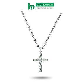 Dây chuyền nữ bạc hình thánh giá thập giá đính đá bạc hiểu minh dmd443