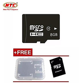 Mua Thẻ nhớ microSDHC NTC 8GB Class 10 (Đen) + Tặng kèm 01 hộp đựng thẻ và 01 adapter