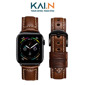 Dây Đeo Da Dành Cho Apple Watch Series 1-8/ Apple Watch SE/ Apple Watch Ultra Sáp Dầu Chống Nước Classic Italia Leather- Hàng Chính Hãng