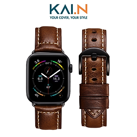Dây Da Sáp Dầu Kai.N Dành Cho Apple Watch Ultra / Apple Watch Series 1-8/SE/SE2022, Kai.N Classic Italia Leather - Hàng Chính Hãng