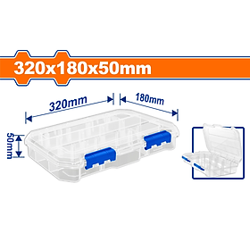 Mua HỘP NHỰA TRONG SUỐT CHIA 13 NGĂN ĐỰNG LINH KIỆN 320X180X50MM WTB8342 WADFOW - HÀNG CHÍNH HÃNG