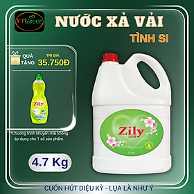 Nước xả vải Zily chai 4.7kg - Tặng 1 Chai Nước Rửa Chén Zily 750 gr