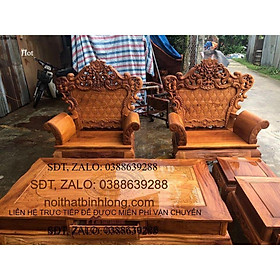 Bàn ghế hoàng gia luis gỗ gõ đỏ