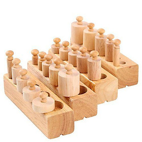 BỘ GIÁO CỤ MONTESSORI HÌNH TRỤ CÓ NÚM