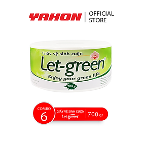 Combo 6 Giấy Vệ Sinh Cuộn 10*20cm LET-GREEN, 700 G/Cuộn