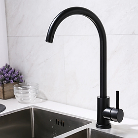 Mua Vòi rửa bát inox nóng lạnh màu đen cao cấp VRB23 kèm đôi dây câp nước inox