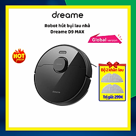 Mua Robot Hút Bụi Lau Nhà DREAME D9 MAX Diện Tích Hoạt Động 250m2 Công Suất 50W Áp Suất 4000 Pa - Hàng Chính Hãng