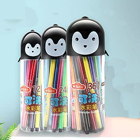 Bút lông màu M&G ACPN0326 | ACPN0327| ACPN0328 | ACPN0329 nhiều màu chay cao nắp có hình đầu con chim Cánh Cụt