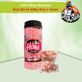 Hũ Muối Hồng Himalaya Ông Chà Và 600g (Size 1mm - 2mm) - Himalayan Pink Salt 600g