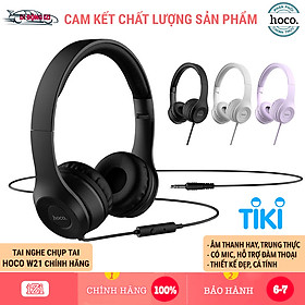 Tai Nghe Chụp Tai Có Mic Hoco W21 - Trẻ Trung, Âm Thanh Trung Thực, Chơi Game, Nghe Nhạc Cực Phê - Hàng Chính Hãng