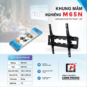 Khung treo tivi mâm nghiêng 37 - 65 inch M65N - Hàng chính hãng