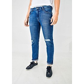 QUẦN JEAN NAM SLIM FIT XƯỚC GỐI