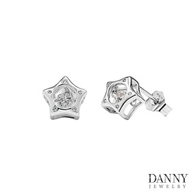 Bông Tai Nữ Danny Jewelry Bạc 925 Xi Rhodium BY544